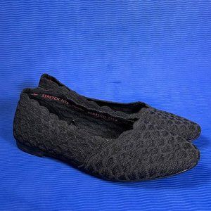Women’s Skechers Black Cleo Honeycomb Ballet Flats Size 7